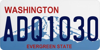 WA license plate ADQ1030