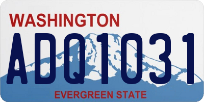 WA license plate ADQ1031