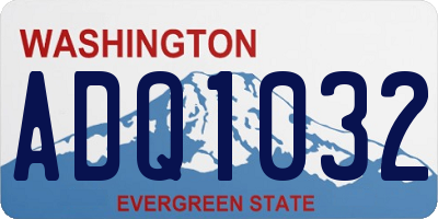 WA license plate ADQ1032
