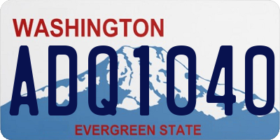 WA license plate ADQ1040