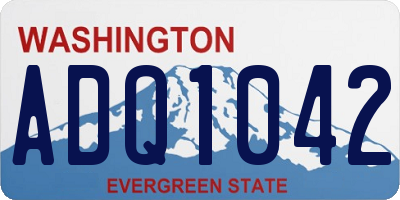 WA license plate ADQ1042