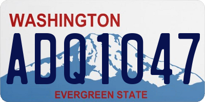 WA license plate ADQ1047