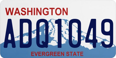 WA license plate ADQ1049