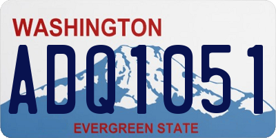 WA license plate ADQ1051