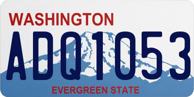 WA license plate ADQ1053