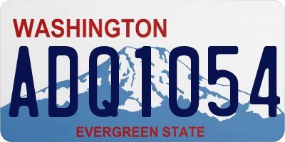 WA license plate ADQ1054