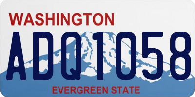 WA license plate ADQ1058