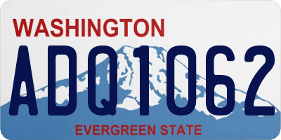 WA license plate ADQ1062
