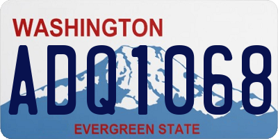 WA license plate ADQ1068