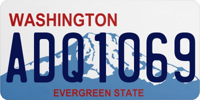WA license plate ADQ1069