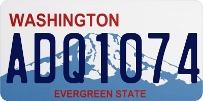 WA license plate ADQ1074