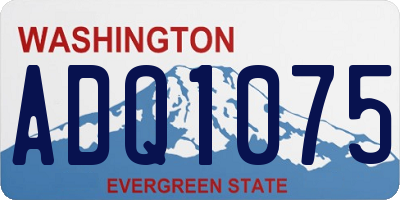 WA license plate ADQ1075