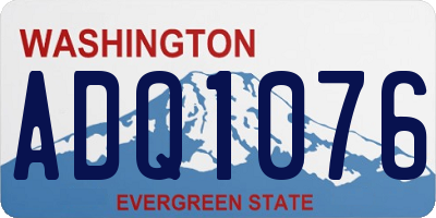 WA license plate ADQ1076