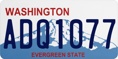 WA license plate ADQ1077