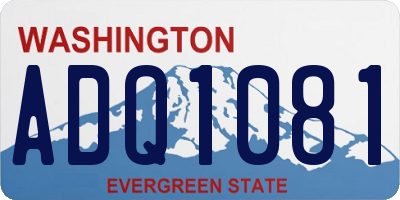 WA license plate ADQ1081