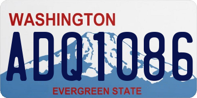 WA license plate ADQ1086