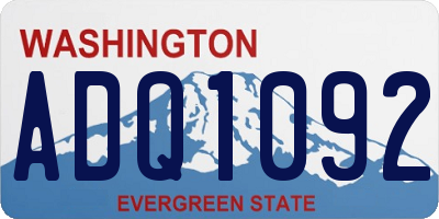 WA license plate ADQ1092