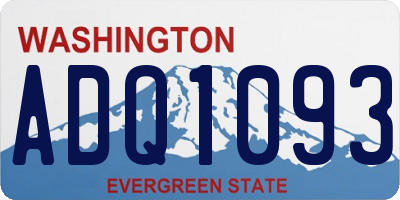 WA license plate ADQ1093