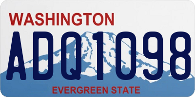 WA license plate ADQ1098