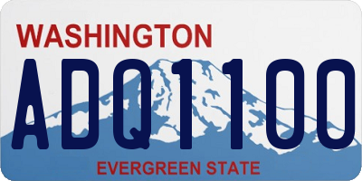 WA license plate ADQ1100