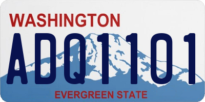 WA license plate ADQ1101