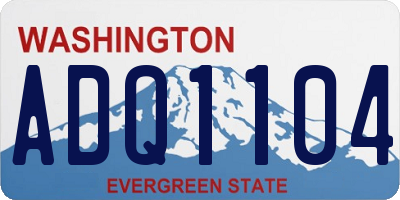 WA license plate ADQ1104