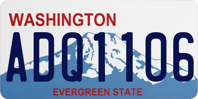 WA license plate ADQ1106
