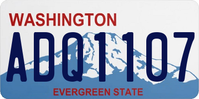 WA license plate ADQ1107