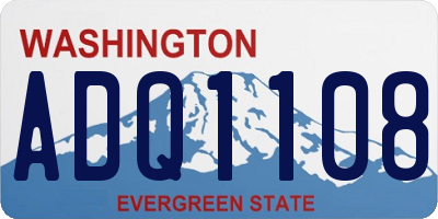 WA license plate ADQ1108