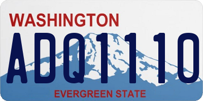 WA license plate ADQ1110