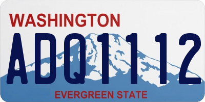 WA license plate ADQ1112
