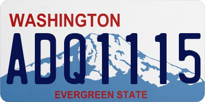 WA license plate ADQ1115