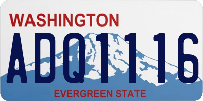 WA license plate ADQ1116