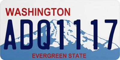WA license plate ADQ1117