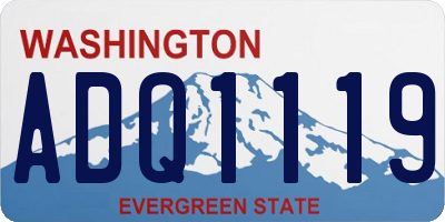 WA license plate ADQ1119