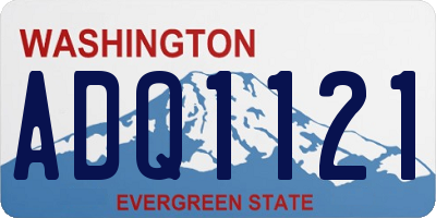 WA license plate ADQ1121