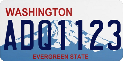 WA license plate ADQ1123