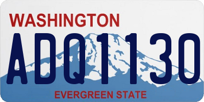 WA license plate ADQ1130