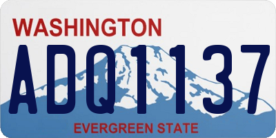 WA license plate ADQ1137