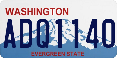 WA license plate ADQ1140