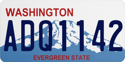 WA license plate ADQ1142