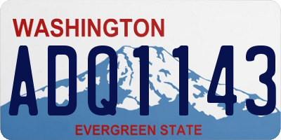 WA license plate ADQ1143