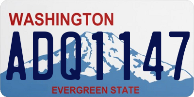 WA license plate ADQ1147