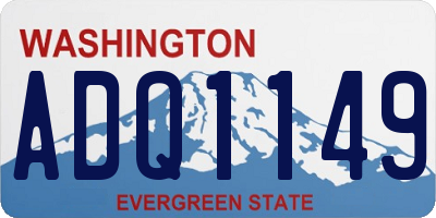 WA license plate ADQ1149