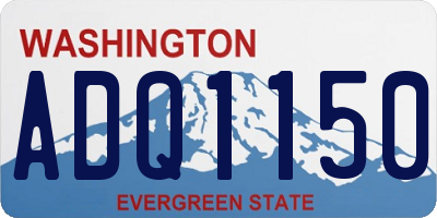 WA license plate ADQ1150