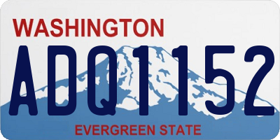 WA license plate ADQ1152