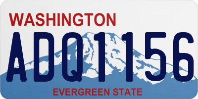 WA license plate ADQ1156