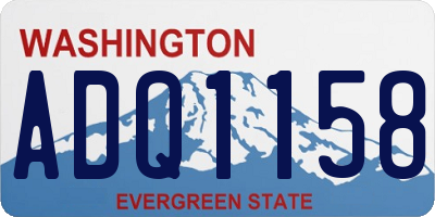 WA license plate ADQ1158