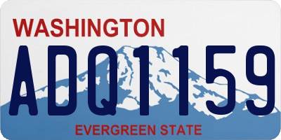WA license plate ADQ1159