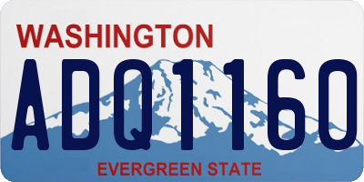 WA license plate ADQ1160
